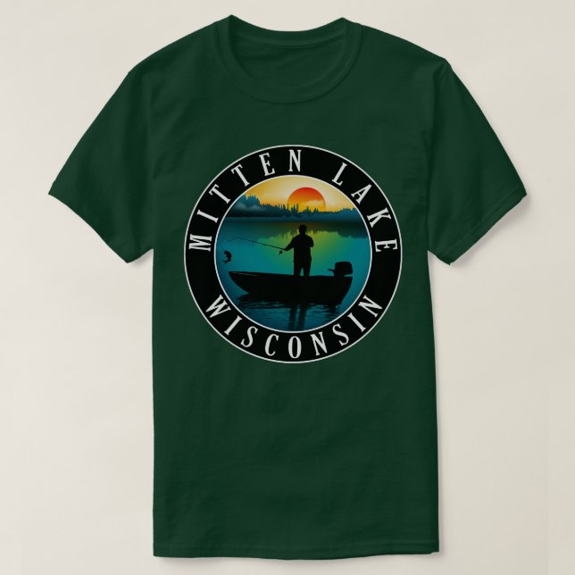 Camiseta Canoa en el lago Wisconsin de Mitten (Diseño del anverso)