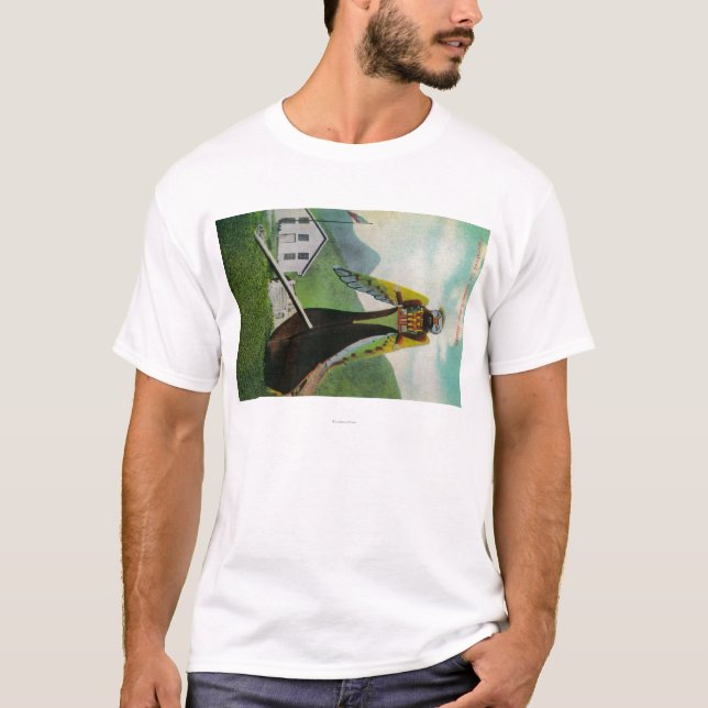 Camiseta Canoa india con testaferro en AlaskaState (Anverso)