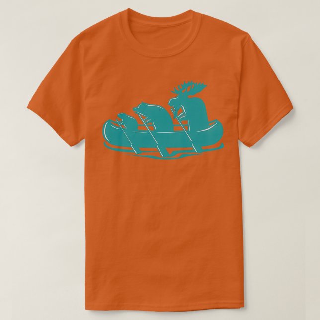 Camiseta Canoe Beaver Bear Moose Canoeing Canada Gift Idea (Diseño del anverso)