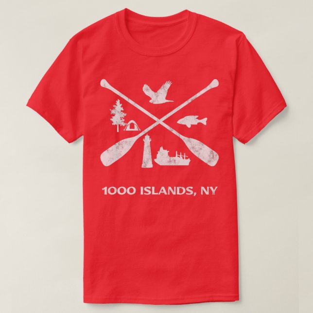 Camiseta Canoe Oars Design de 1000 Islas está algo afligido (Diseño del anverso)