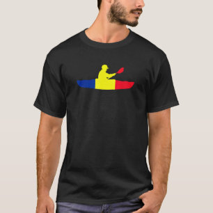 Camiseta Canoe Slalom Bandera rumana Padding Canoeing Sport