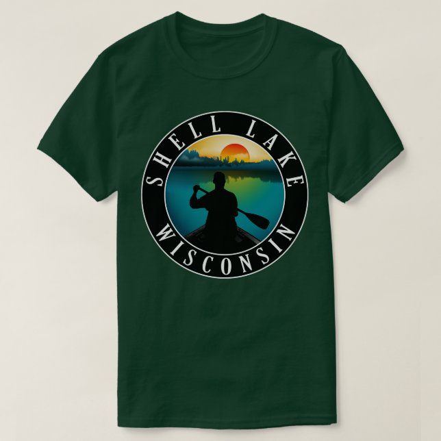 Camiseta Canoeing Lake Wisconsin (Diseño del anverso)