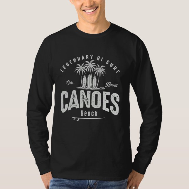 Camiseta Canoes Beach Oahu Hawaii SIMPLE SURF BEACH (Anverso)