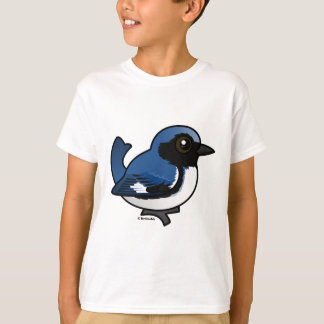 Camiseta Cañón azul de garganta negra