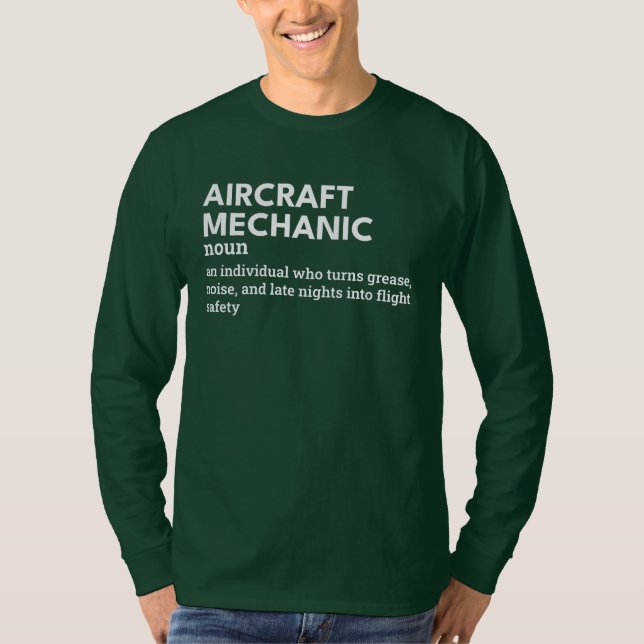 Camiseta Cañón de definición de trabajo mecánico de aeronav (Anverso)