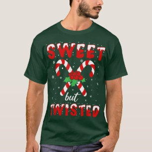 Camiseta Cañón de dulce pero torcido de Navidad 1629
