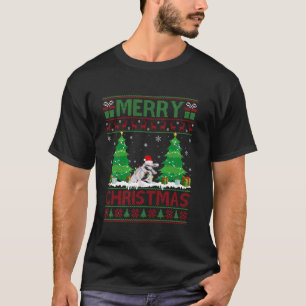 Camiseta Cañón de luz de árbol de navidad sudoroso Ugl
