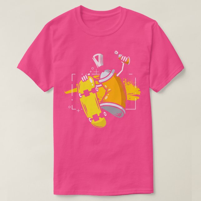 Camiseta Cañón de rociadores de graffiti para patinaje (Diseño del anverso)