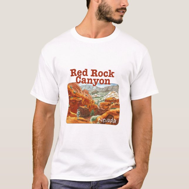 Camiseta Cañón de Rock Rojo, Nevada (Anverso)
