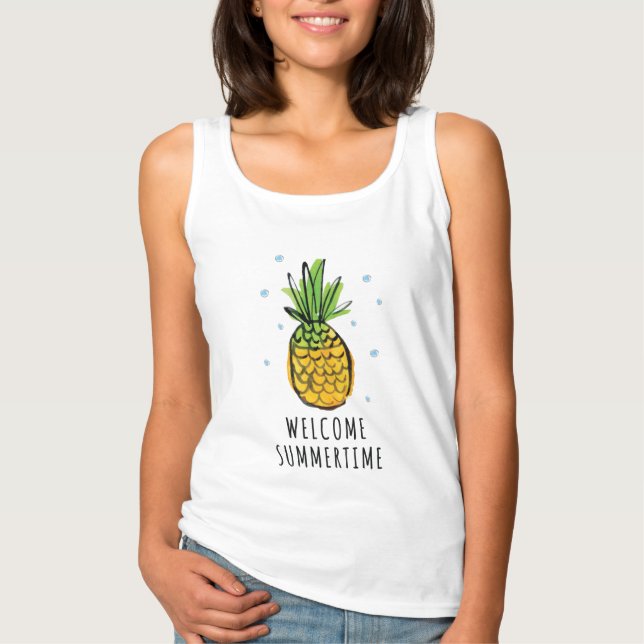 Camiseta Cañón de verano de piña (Anverso)
