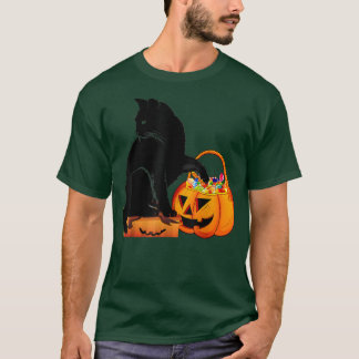 Camiseta Cañón dulce de calabaza negra Jack O' Lantern