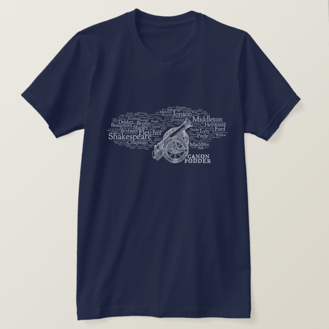 Camiseta Canon-forraje (oscuro) (Anverso del diseño)