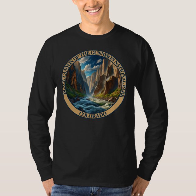 Camiseta Cañón negro del parque nacional de Gunnison (Anverso)