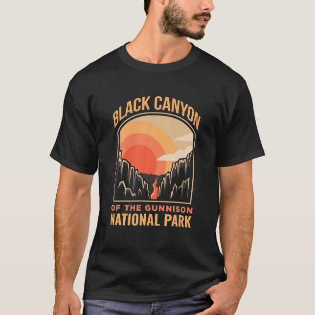 Camiseta Cañón Negro Del Parque Nacional Gunnison Colo Esta (Anverso)