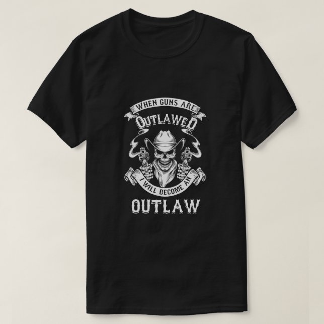 Camiseta Cañones de cráneo ilegalizan regalo de tiros occid (Diseño del anverso)