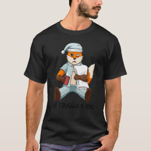 Camiseta Cansada Fox Lazy La Lucha Está Saliendo De Verdad