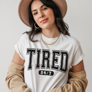 Camiseta Cansado 24/7 – Camiseta con Frase Diverti