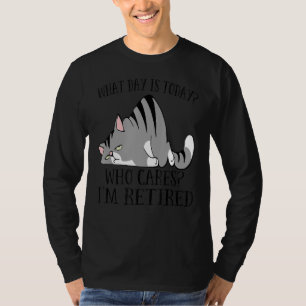 Camiseta Cansado gato flojo Estoy Cansado Día de Jubilación