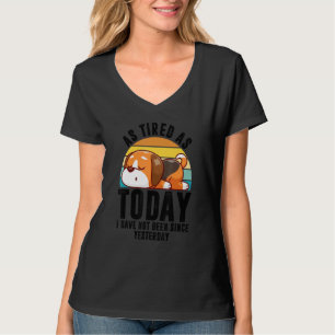 Camiseta Cansados Saltos Lazy Corgi Mascota Animal Perro de