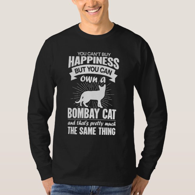 Camiseta Can't Buy Happiness But Can Buy A Bombay Cat 1 (Anverso)