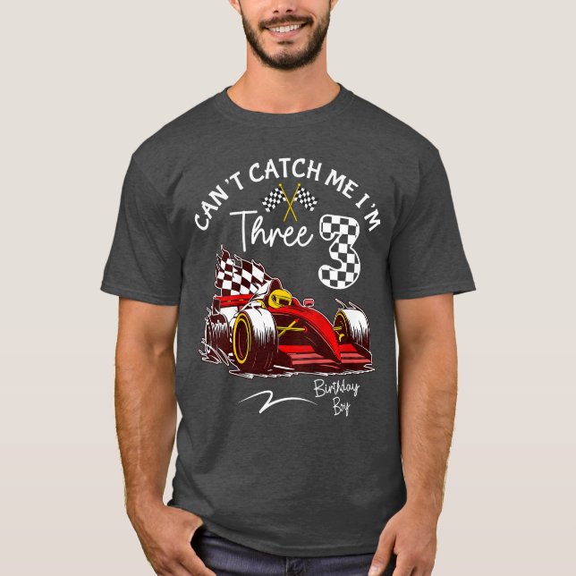 Camiseta Cant Catch Me Im 3 Super Red Carreras 3 Cumpleaños (Anverso)