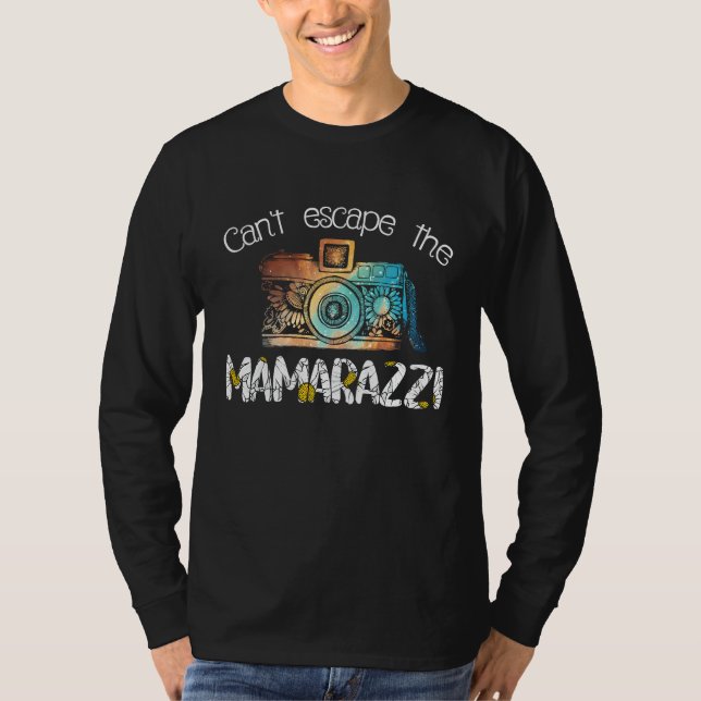 Camiseta Can't escape the mamarazi  mommy photography (Anverso)