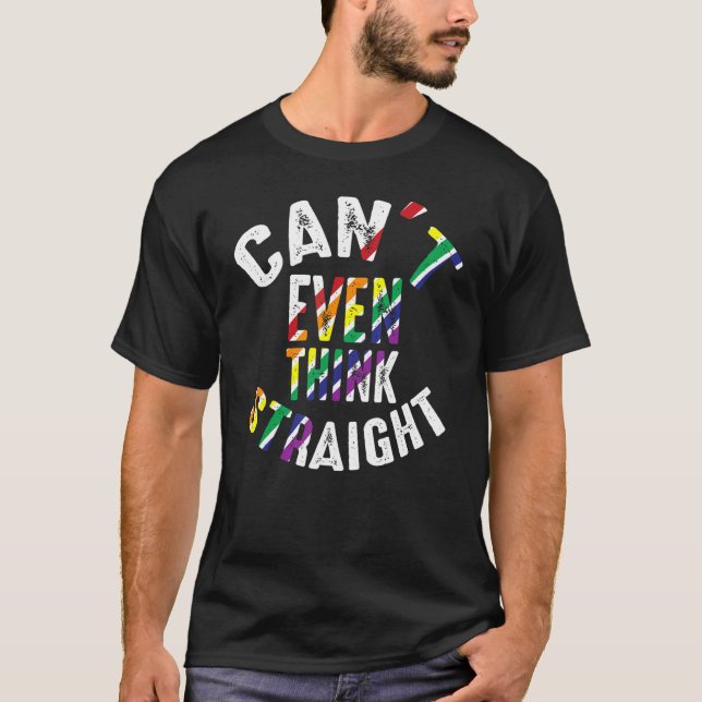 Camiseta Can't Even Think Straight Funny Gay Lesbian Bisexu (Anverso)