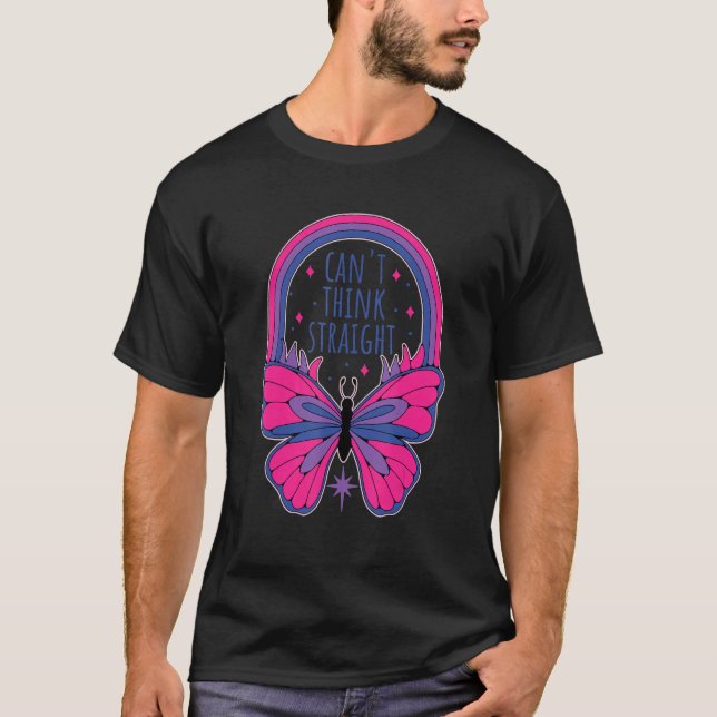 Camiseta Cant Think Straight Bi Bisexual Pride (Anverso)