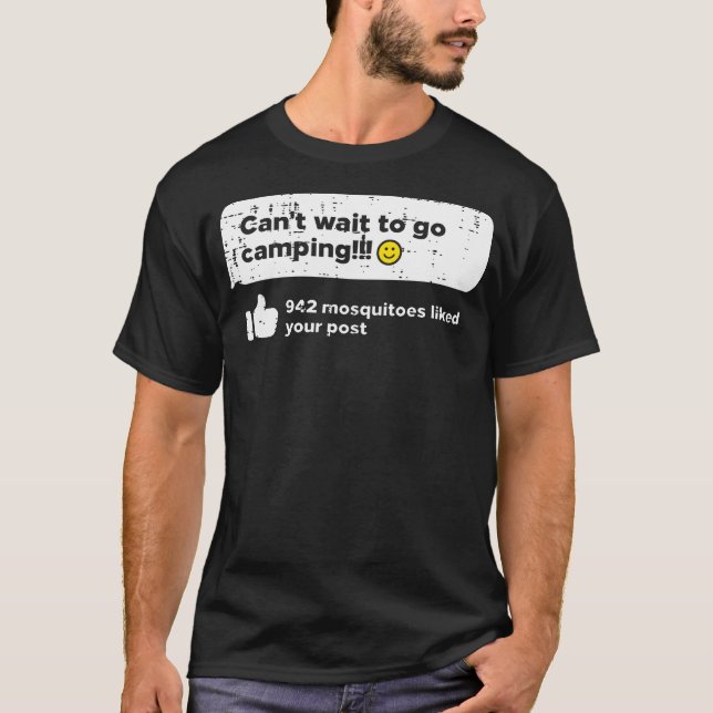 Camiseta Cant Wait Go Camping Mosquitoes Camper Women Girls (Anverso)