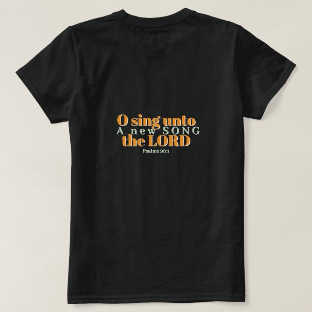 Camiseta Canta al SEÑOR Cristiano  (Reverso del diseño)
