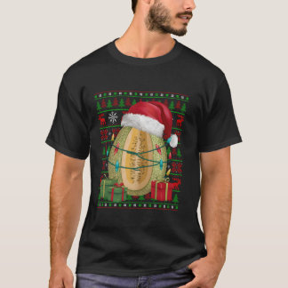 Camiseta Cantaloupe Fruit Xmas enciende Ugly Santa Cantalou