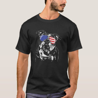 Camiseta Cantan la bandera estadounidense del antiguo Bulld