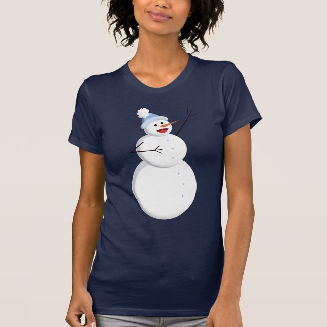 Camiseta Cantando Feliz Snowman (Anverso)