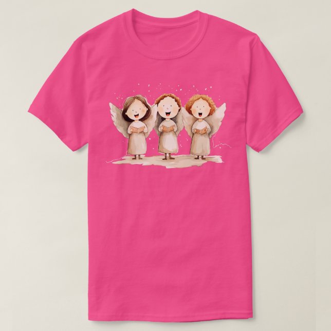 Camiseta Cantando los ángeles cortos 1 (Diseño del anverso)