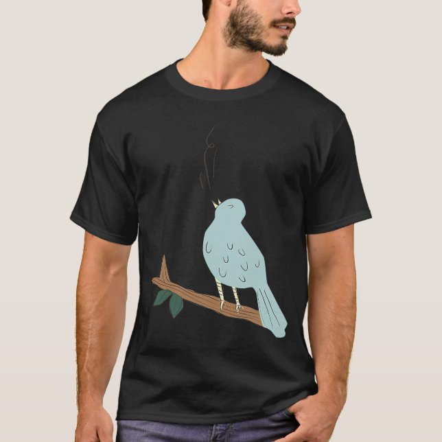 Camiseta Cantando pájaro (Anverso)
