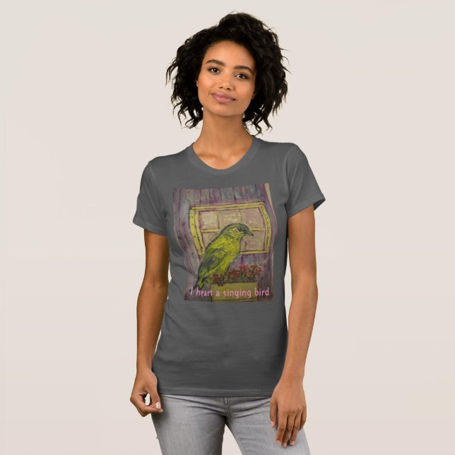 Camiseta Cantando pájaro (Anverso completo)