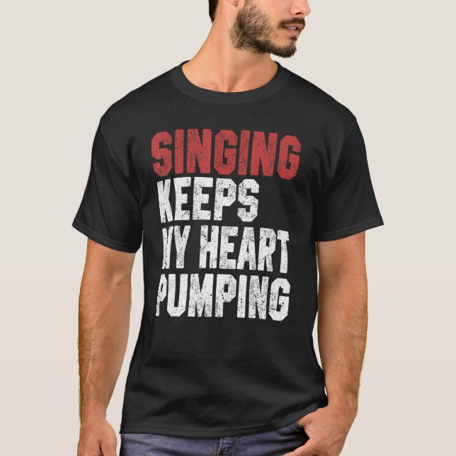 Camiseta Cantando Para Hombres Mujer Cantante Intérprete De (Anverso)