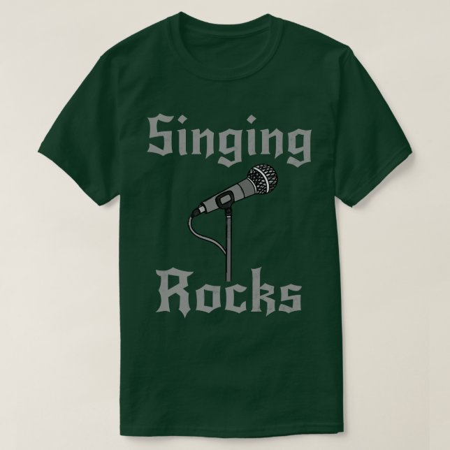 Camiseta Cantando rock vocalista Gótico musical (Diseño del anverso)