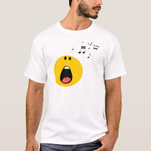 Camiseta cantando su poco corazón hacia fuera