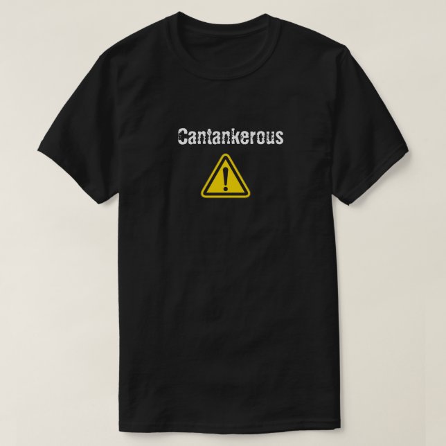 Camiseta Cantankeroso, negro (Diseño del anverso)
