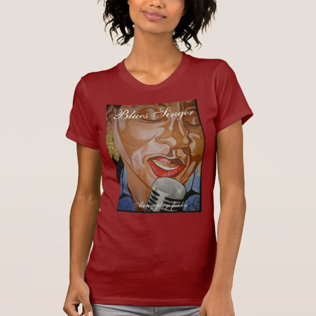 Camiseta Cantante azul (Anverso)