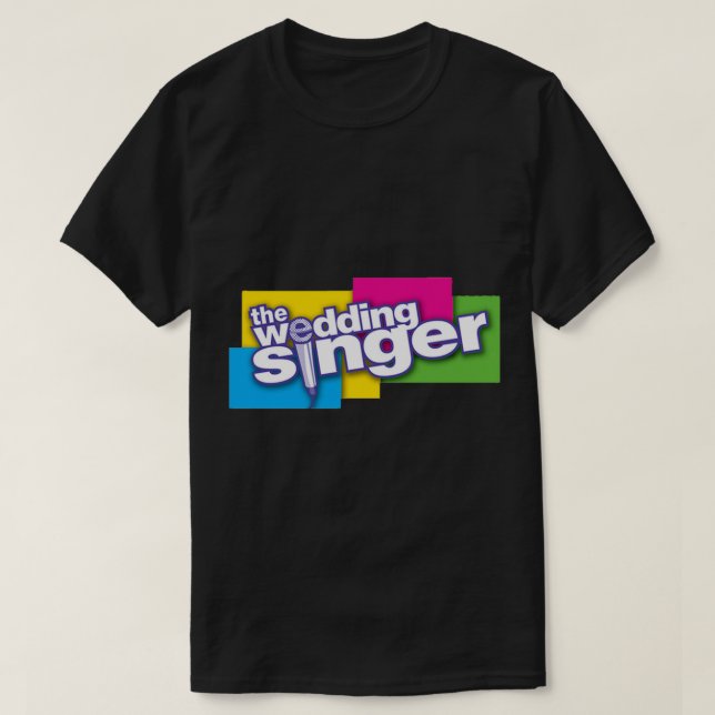 Camiseta Cantante Boda - Un Pegatina de comedia musical (Diseño del anverso)