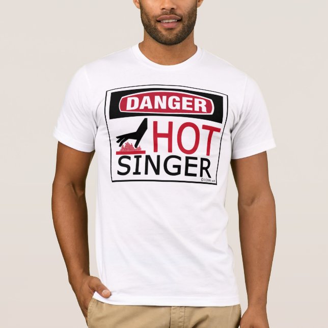 Camiseta Cantante caliente (Anverso)