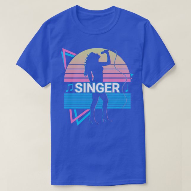Camiseta Cantante cantando retro (Diseño del anverso)