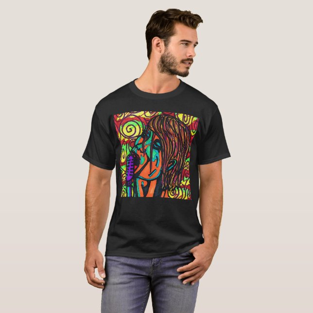 Camiseta Cantante colorido T-shirt2 (Anverso completo)