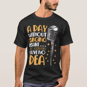 Camiseta Cantante coro Karaoke Micrófono canción amante de