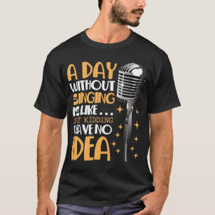 Camiseta Cantante coro Karaoke Micrófono canción amante de 