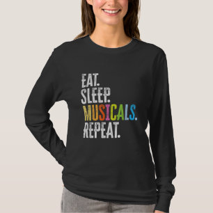 Camiseta Cantante de actriz de música de repetición Sleep S