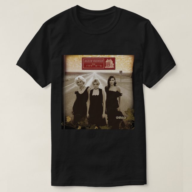 Camiseta Cantante de bandas de música Dixie Chicks Band Tou (Diseño del anverso)