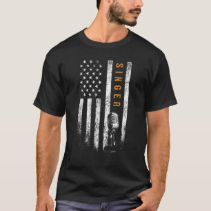 Camiseta Cantante de Bandera Americana